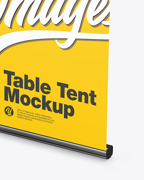 Plastic Table Tent Mockup PSD #1