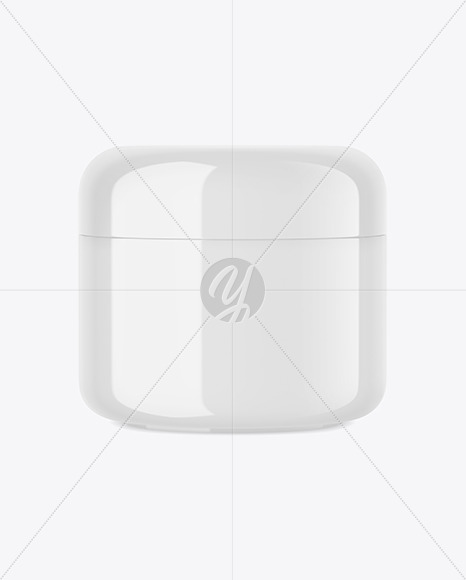 Glossy Plastic Cream Jar Mockup PSD #3