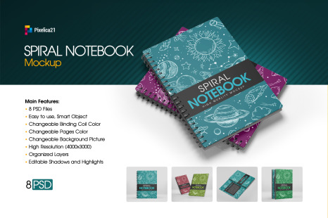 Spiral NoteBook Mockup