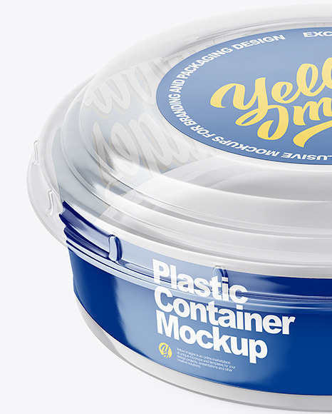Empty Plastic Container Mockup PSD #1