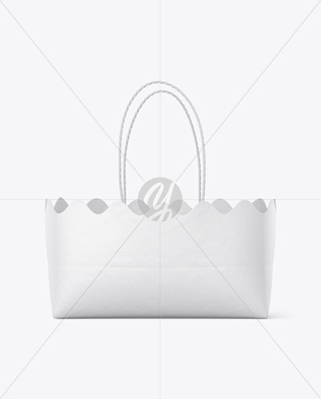 Matte Paper Basket with Handles Mockup PSD #3