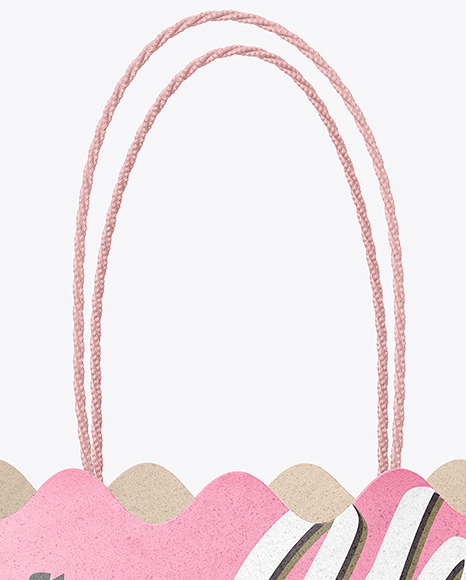 Kraft Paper Basket with Handles Mockup Kraft Paper Basket with Handles Mockup