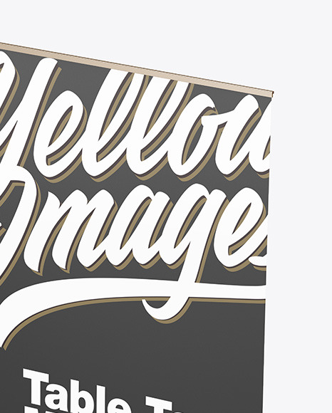Metallic Table Tent Mockup advertising 6223