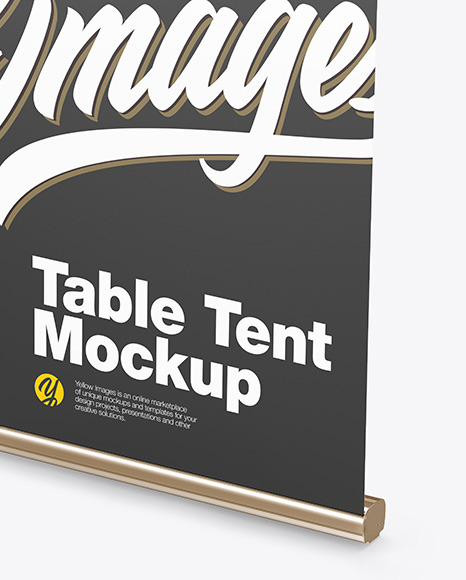 Metallic Table Tent Mockup banner 6224