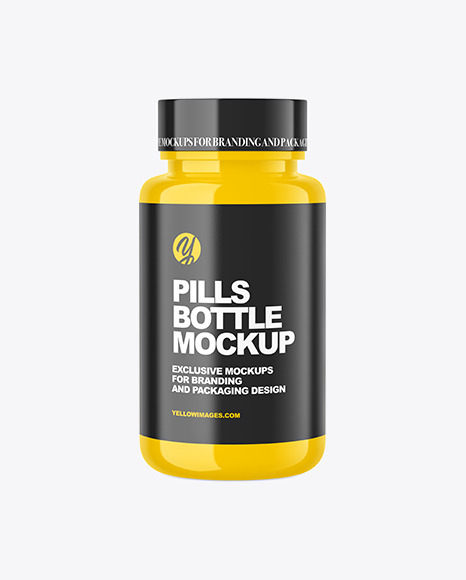 Glossy Pills Bottle Mockup PSD #2