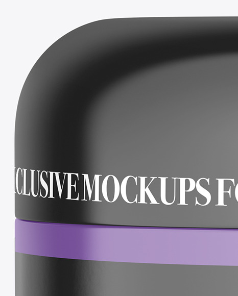 Matte Plastic Cream Jar Mockup PSD #1