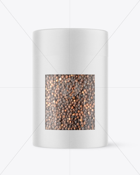 Kraft Tube with Black Pepper Mockup PSD #3