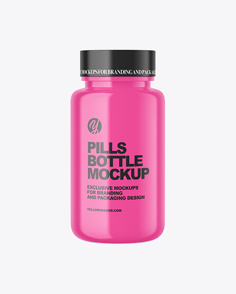 Matte Pills Bottle Mockup PSD #2