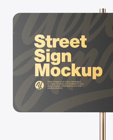 Street Sign Mockup PSD #2