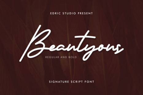 Beautyous Signature Font
