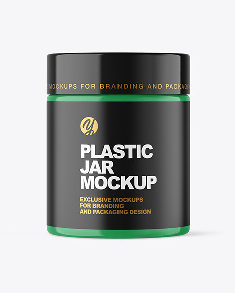 Glossy Plastic Jar Mockup