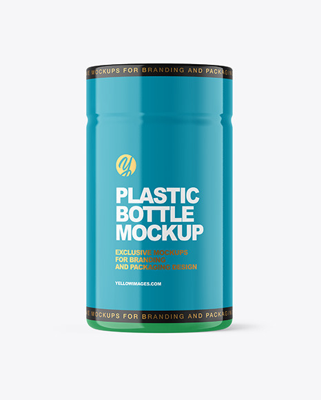 Glossy Plastic Bottle Mockup PSD #2