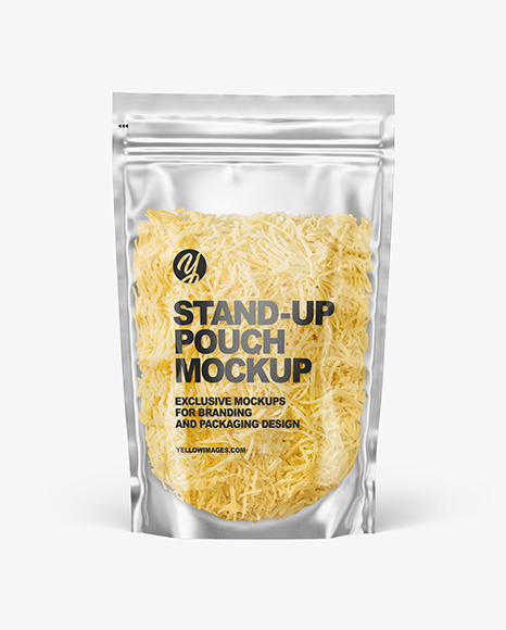 Clear Plastic Pouch w/ Grated Cheese Mockup