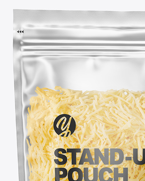Clear Plastic Pouch w/ Grated Cheese Mockup