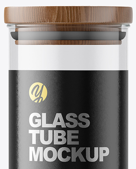 Glass Tube with Wooden Cap Mockup PSD #6