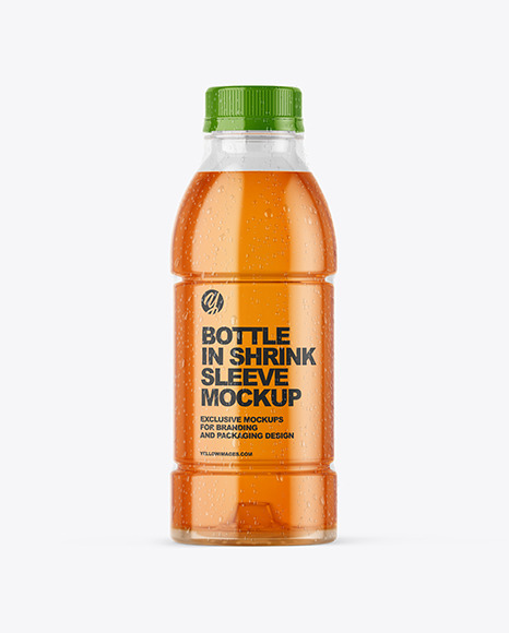 PET Bottle in Shrink Sleeve Mockup