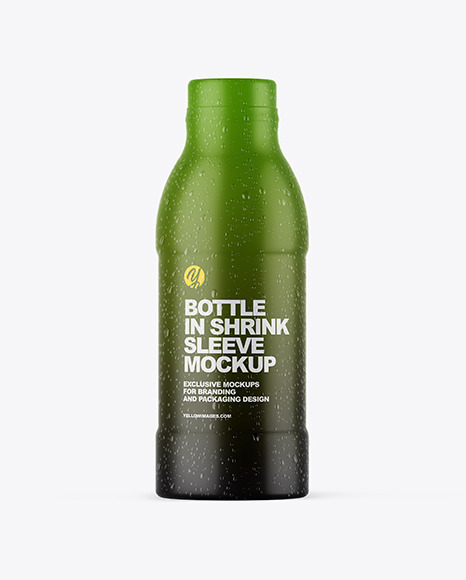 PET Bottle in Shrink Sleeve Mockup