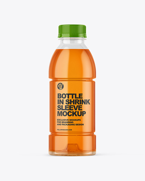 PET Bottle in Shrink Sleeve Mockup