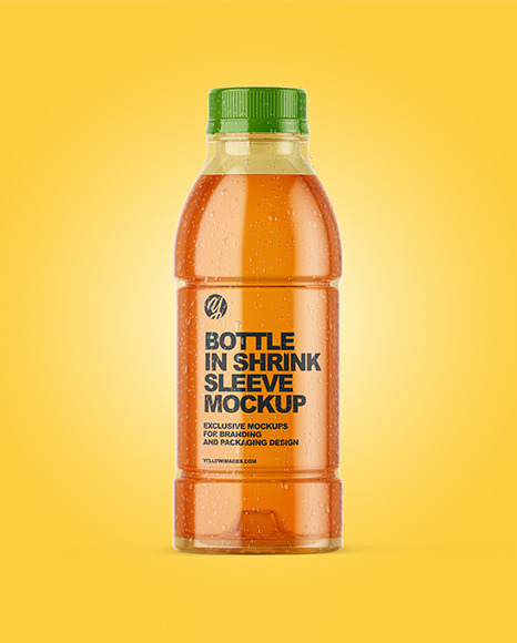 PET Bottle in Shrink Sleeve Mockup