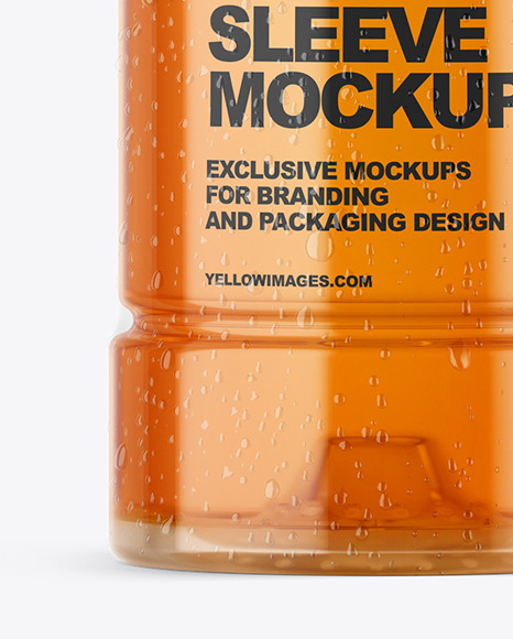 PET Bottle in Shrink Sleeve Mockup