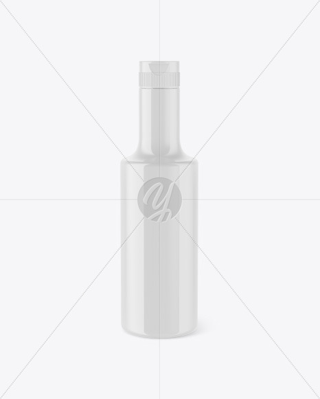 Glossy Plastic Bottle Mockup PSD #3
