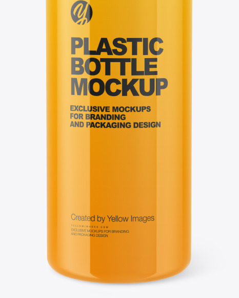 Glossy Plastic Bottle Mockup PSD #1