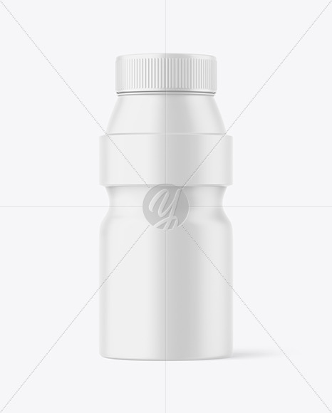 Matte Plastic Milk Bottle Mockup PSD #3