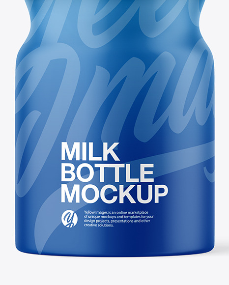 Matte Plastic Milk Bottle Mockup Matte Plastic Milk Bottle Mockup