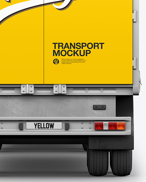 Truck Mockup   Back View PSD #2