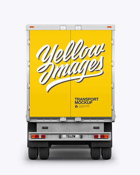Truck Mockup   Back View PSD #1