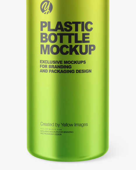 Metallic Plastic Bottle Mockup PSD #1