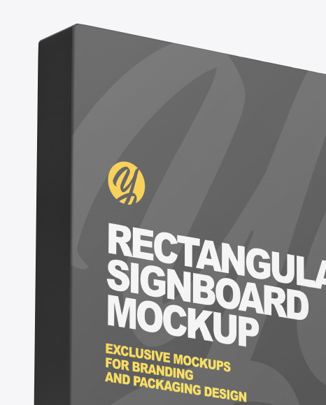 Plastic Rectangular Signboard Mockup PSD #1