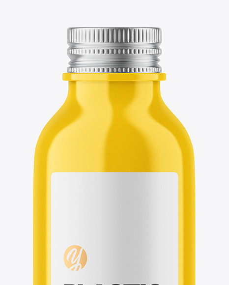 Glossy Bottle with Screw Cap Mockup Glossy Bottle with Screw Cap Mockup