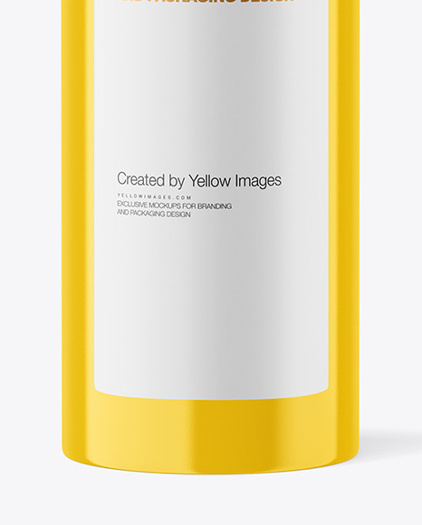Glossy Bottle with Screw Cap Mockup Glossy Bottle with Screw Cap Mockup