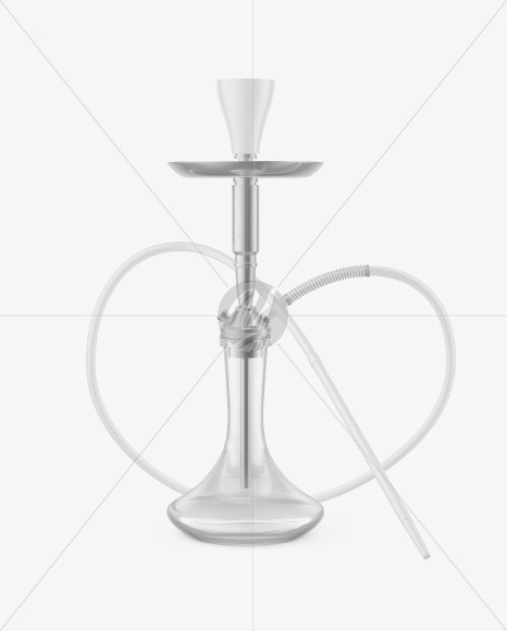 Hookah with Clear Glass Flask Mockup PSD #3