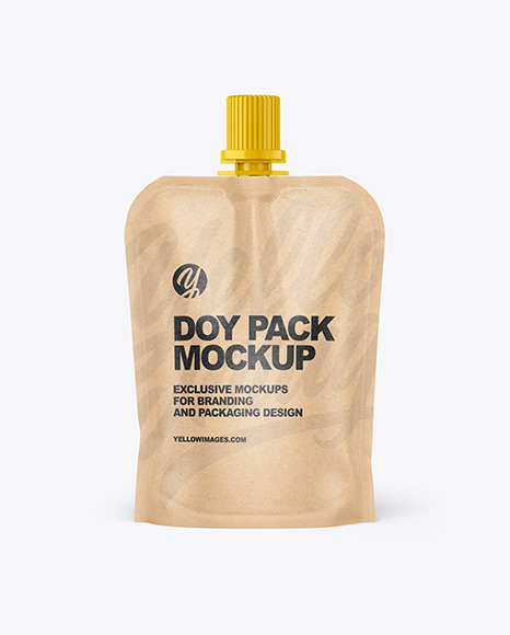 Kraft Paper Doy Pack Mockup
