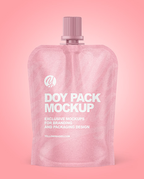 Kraft Paper Doy Pack Mockup PSD #5