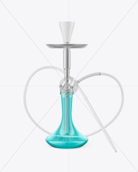 Hookah with Colored Glass Flask Mockup PSD #3