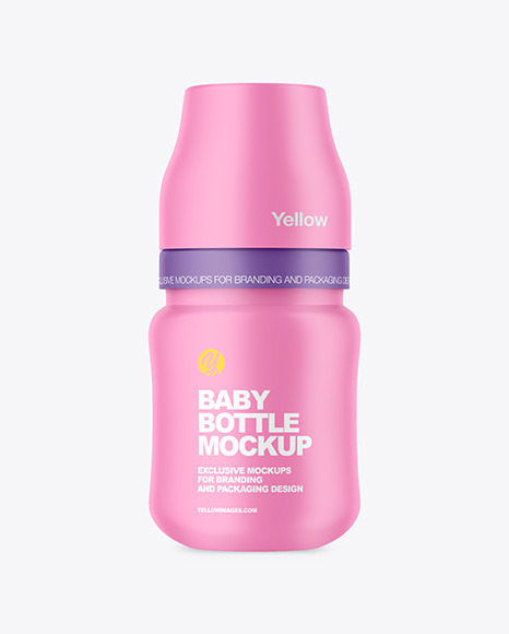 Matte Baby Bottle Mockup PSD #2