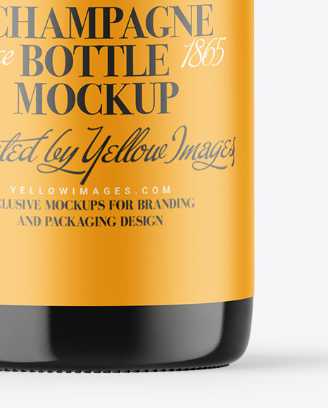 Antique Green Glass Champagne Bottle Mockup Antique Green Glass Champagne Bottle Mockup