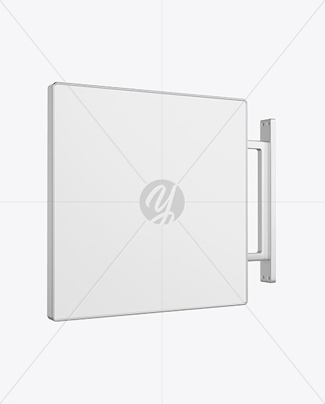 Metallic Signboard Mockup PSD #3
