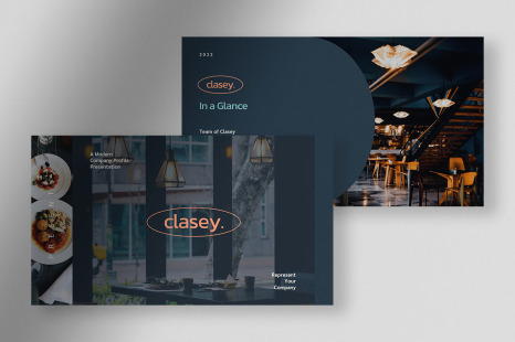 Clasey - Denim Blue Modern Company Profile Presentation