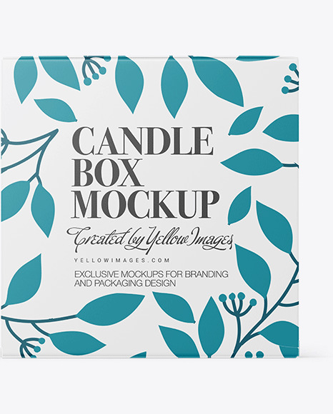 Glossy Candle W/ Box Mockup Glossy Candle W/ Box Mockup