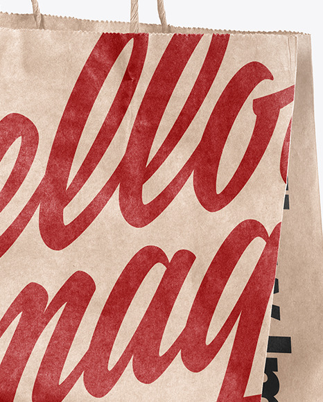 Kraft Paper Shopping Bag Mockup PSD #5