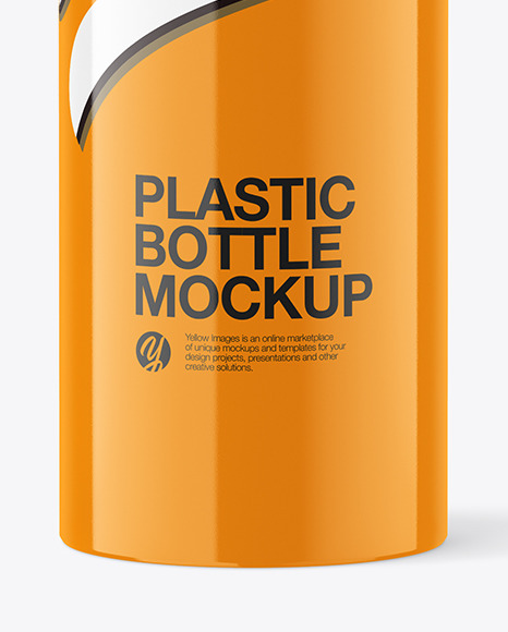 Glossy Plastic Bottle Mockup PSD #1