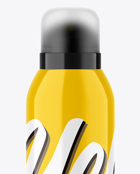 Glossy Aerosol Bottle Mockup PSD #6