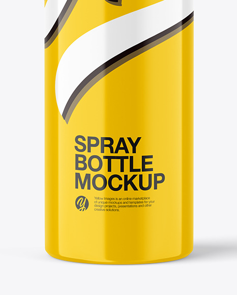 Glossy Aerosol Bottle Mockup PSD #7