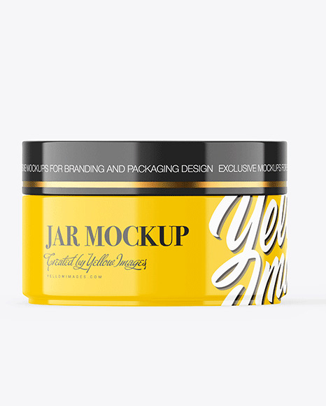 Glossy Cosmetic Jar w  Box Mockup PSD #3