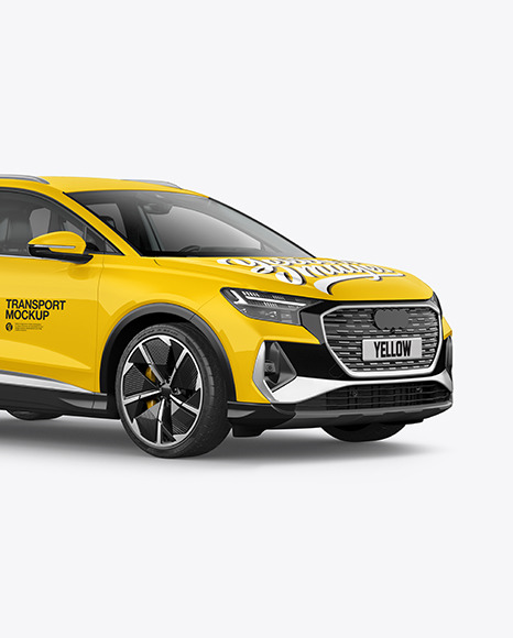Electric Crossover SUV Mockup - Half Side View