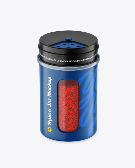 Matte Spice Jar w  Paprika Mockup PSD #2